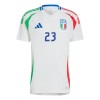 Maglia ufficiale Italia Alessandro Bastoni 23 Trasferta Euro 2024 per Uomo